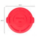 Rubbermaid® FG261960RED BRUTE 20 Gallon Red Round Trash Can Lid