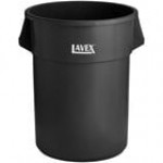 Lavex 55 Gallon Green Round Commercial Trash Can