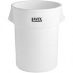 Lavex 55 Gallon Green Round Commercial Trash Can