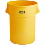 Lavex 55 Gallon Green Round Commercial Trash Can