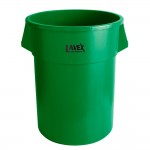 Lavex 55 Gallon Green Round Commercial Trash Can