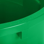 Lavex 55 Gallon Green Round Commercial Trash Can