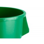 Lavex 55 Gallon Green Round Commercial Trash Can