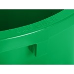 Lavex 55 Gallon Green Round Commercial Trash Can