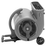 B-Air VP-50H Vent Gray 2-Speed Air Mover with Handle and Wheels - 1/2 hp