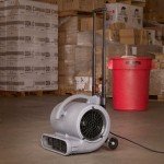 B-Air VP-50H Vent Gray 2-Speed Air Mover with Handle and Wheels - 1/2 hp