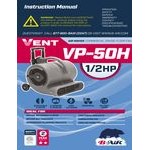 B-Air VP-50H Vent Gray 2-Speed Air Mover with Handle and Wheels - 1/2 hp