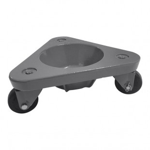 Bond 600 lb. Cast Aluminum Triangular Cup Dolly with High-Density Plastic Casters 2127AL Bond 600 lb. Cast Aluminum Triangular Cup Dolly with High-Density Plastic Casters 2127AL