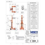 Wesco Industrial Products 1,000 lb. Hydraulic Large Liquid Gas Cylinder Cart 240250