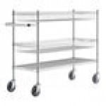 Regency Chrome Two Basket and One Shelf Utility Cart - 18 Regency Chrome Two Basket and One Shelf Utility Cart - 18