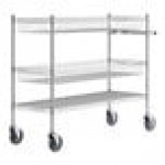 Regency Chrome Two Basket and One Shelf Utility Cart - 18 Regency Chrome Two Basket and One Shelf Utility Cart - 18