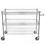 Regency Chrome Two Basket and One Shelf Utility Cart - 18 Regency Chrome Two Basket and One Shelf Utility Cart - 18