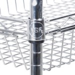 Regency Chrome Two Basket and One Shelf Utility Cart - 18 Regency Chrome Two Basket and One Shelf Utility Cart - 18