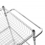 Regency Chrome Two Basket and One Shelf Utility Cart - 18 Regency Chrome Two Basket and One Shelf Utility Cart - 18
