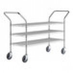 Regency Chrome Two Basket and One Shelf Utility Cart - 18 Regency Chrome Two Basket and One Shelf Utility Cart - 18