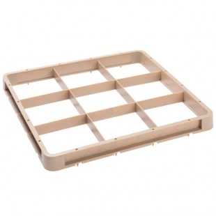 Vollrath CRF Traex® 9 Compartment Full-Size Beige Closed Wall Glass Rack Extender Vollrath CRF Traex® 9 Compartment Full-Size Beige Closed Wall Glass Rack Extender