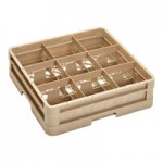 Vollrath CRF Traex® 9 Compartment Full-Size Beige Closed Wall Glass Rack Extender Vollrath CRF Traex® 9 Compartment Full-Size Beige Closed Wall Glass Rack Extender