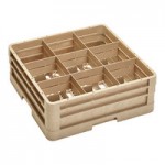 Vollrath CRF Traex® 9 Compartment Full-Size Beige Closed Wall Glass Rack Extender Vollrath CRF Traex® 9 Compartment Full-Size Beige Closed Wall Glass Rack Extender