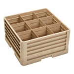Vollrath CRF Traex® 9 Compartment Full-Size Beige Closed Wall Glass Rack Extender Vollrath CRF Traex® 9 Compartment Full-Size Beige Closed Wall Glass Rack Extender