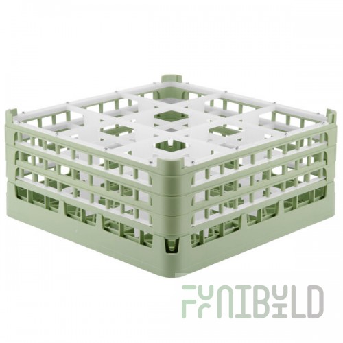 Vollrath 52763 Signature Full-Size Light Green 9-Compartment 7 11/16