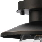 Globe Industrial Oil-Rubbed Bronze Semi-Flush Mount Light - 120V, 60W