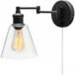 Globe Industrial Dark Bronze / Clear Glass Plug-In or Hardwire Wall Sconce - 120V, 60W Globe Industrial Dark Bronze / Clear Glass Plug-In or Hardwire Wall Sconce - 120V, 60W