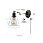 Globe Industrial Dark Bronze / Clear Glass Plug-In or Hardwire Wall Sconce - 120V, 60W Globe Industrial Dark Bronze / Clear Glass Plug-In or Hardwire Wall Sconce - 120V, 60W