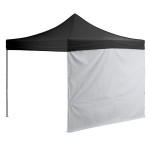 Backyard Pro Courtyard Series 10' x 10' Black Straight Leg Aluminum Instant Pop Up Canopy Tent and Wall Kit