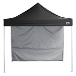 Backyard Pro Courtyard Series 10' x 10' Black Straight Leg Aluminum Instant Pop Up Canopy Tent and Wall Kit