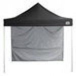 Backyard Pro Courtyard Series 10' x 10' Black Straight Leg Aluminum Instant Pop Up Canopy Tent and Wall Kit