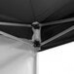 Backyard Pro Courtyard Series 10' x 10' Black Straight Leg Aluminum Instant Pop Up Canopy Tent and Wall Kit