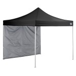 Backyard Pro Courtyard Series 10' x 10' Black Straight Leg Aluminum Instant Pop Up Canopy Tent and Wall Kit