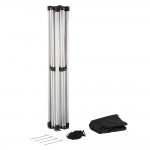 Backyard Pro Courtyard Series 10' x 10' Black Straight Leg Aluminum Instant Pop Up Canopy Tent and Wall Kit