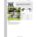 Backyard Pro Courtyard Series 10' x 10' Black Straight Leg Aluminum Instant Pop Up Canopy Tent and Wall Kit