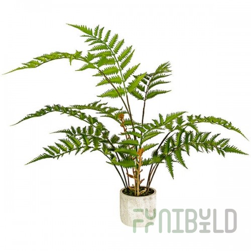 Kalalou Artificial Fern in Cement Pot