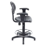 National Public Seating 6722HB-A Kangaroo Swivel Industrial Stool with Foot Ring and Arms National Public Seating 6722HB-A Kangaroo Swivel Industrial Stool with Foot Ring and Arms
