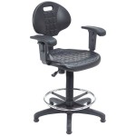 National Public Seating 6722HB-A Kangaroo Swivel Industrial Stool with Foot Ring and Arms National Public Seating 6722HB-A Kangaroo Swivel Industrial Stool with Foot Ring and Arms