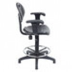 National Public Seating 6722HB-A Kangaroo Swivel Industrial Stool with Foot Ring and Arms National Public Seating 6722HB-A Kangaroo Swivel Industrial Stool with Foot Ring and Arms