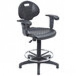 National Public Seating 6722HB-A Kangaroo Swivel Industrial Stool with Foot Ring and Arms National Public Seating 6722HB-A Kangaroo Swivel Industrial Stool with Foot Ring and Arms
