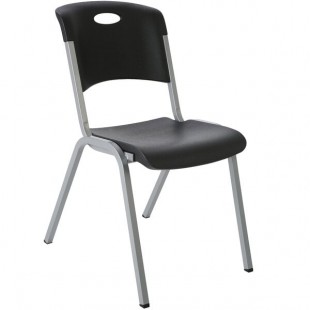 Lifetime 80569 Black Stacking Chair - 14/Pack Lifetime 80569 Black Stacking Chair - 14/Pack