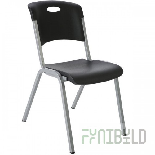 Lifetime 80569 Black Stacking Chair - 14/Pack