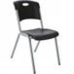 Lifetime 80569 Black Stacking Chair - 14/Pack