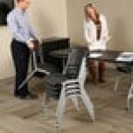 Lifetime 80569 Black Stacking Chair - 14/Pack