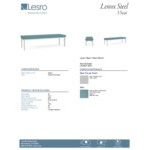 Lesro Lenox Steel Patriot Plus Sea Vinyl 3-Seat Bench