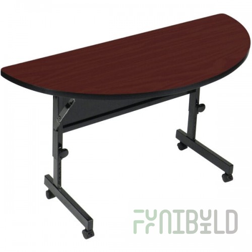 Correll Deluxe Half Round Flip Top Table, 24