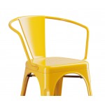 Lancaster Table & Seating Alloy Citrine Yellow Outdoor Arm Chair Lancaster Table & Seating Alloy Citrine Yellow Outdoor Arm Chair