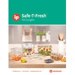 Inline Plastics 1-Compartment Tray Insert for Safe-T-Fresh 20, 24, 30, and 32 oz. Rectangular Hinged Containers - 432/Case
