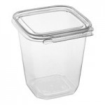 Inline Plastics 1-Compartment Tray Insert for Safe-T-Fresh 20, 24, 30, and 32 oz. Rectangular Hinged Containers - 432/Case