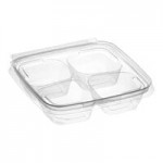 Inline Plastics 1-Compartment Tray Insert for Safe-T-Fresh 20, 24, 30, and 32 oz. Rectangular Hinged Containers - 432/Case