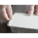Choice 1.5 lb. Deep Oblong Foil Take-Out Container with Board Lid - 50/Pack